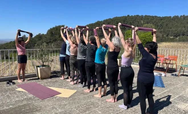 Prochain stage au Mas de Lencieu, Les Dentelles de Montmirail, Le Mas de Lencieu